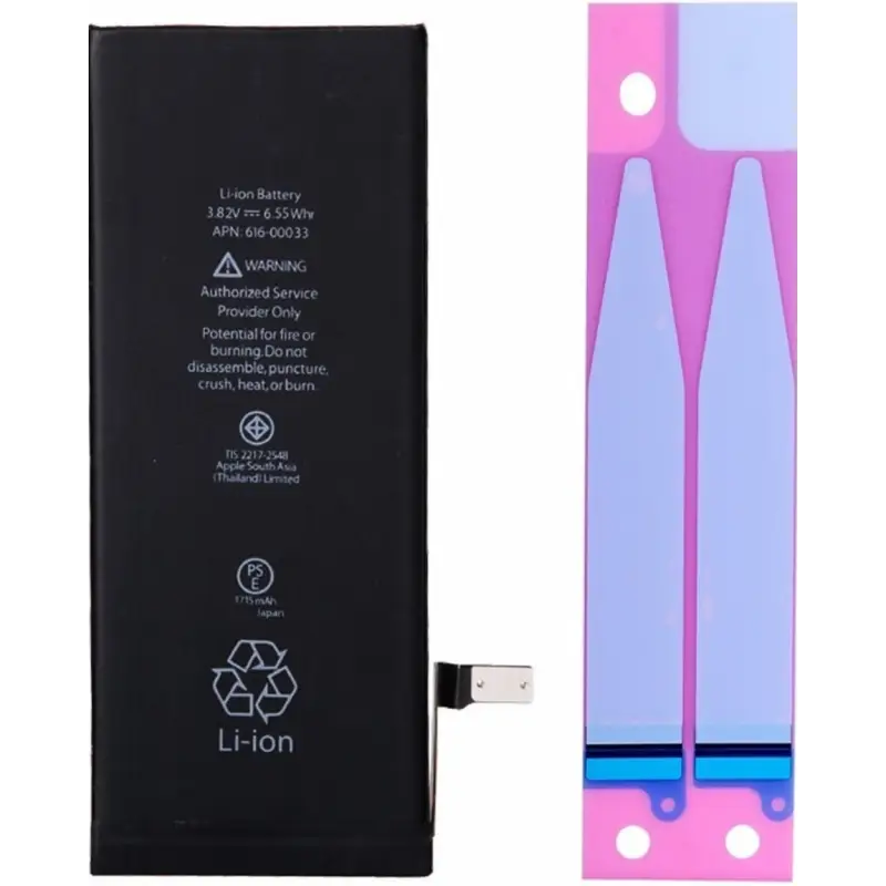 Batterie 616-00036/616-00033 1715mAh iPhone 6S avec Adhésifs - Pure Cobalt (ECO Ti)