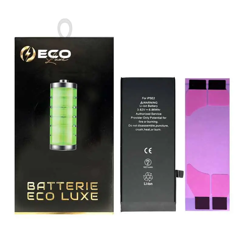 Batterie 616-00106 1624mAh iPhone SE + Adhésifs - Puce Ti (ECO Luxe) Alternative d'origine